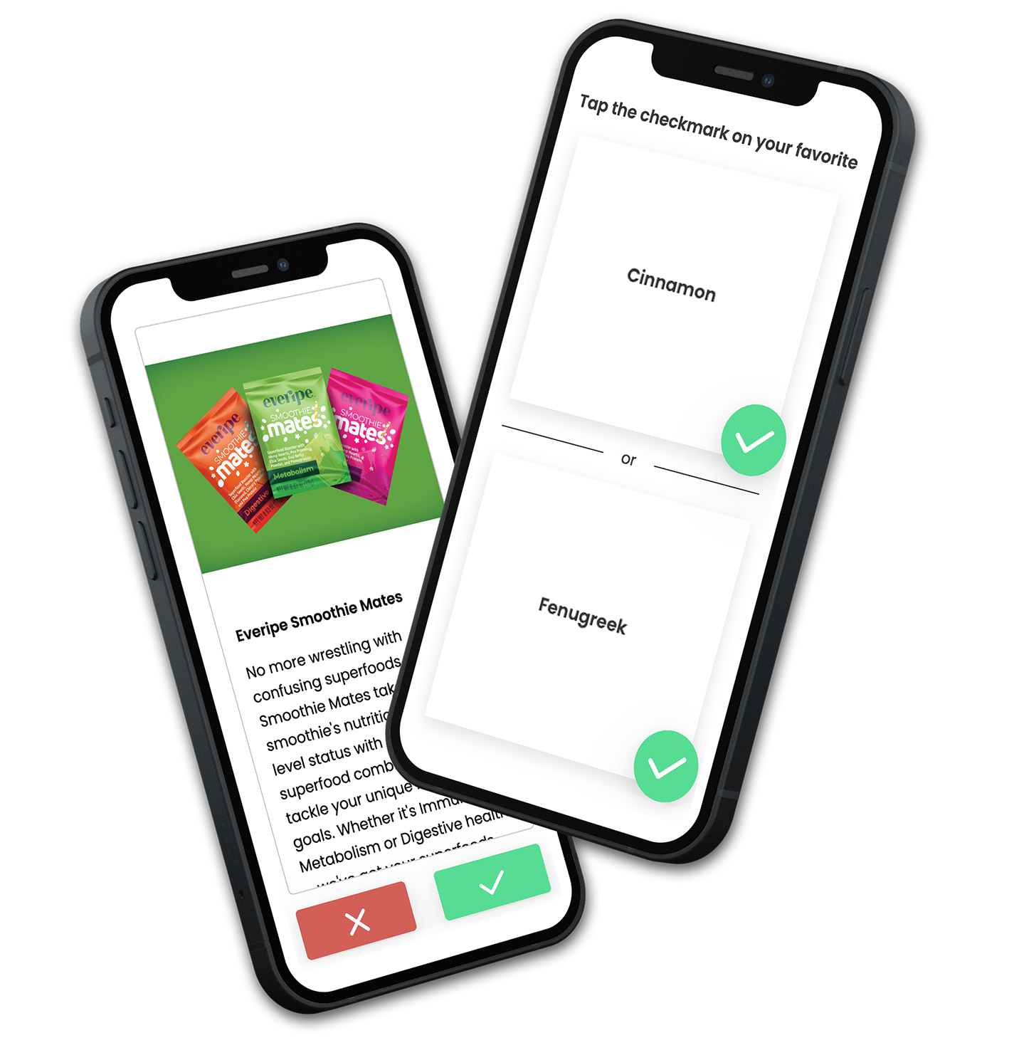 Upsiide Idea Screening tool respondent experience display on a mobile phone