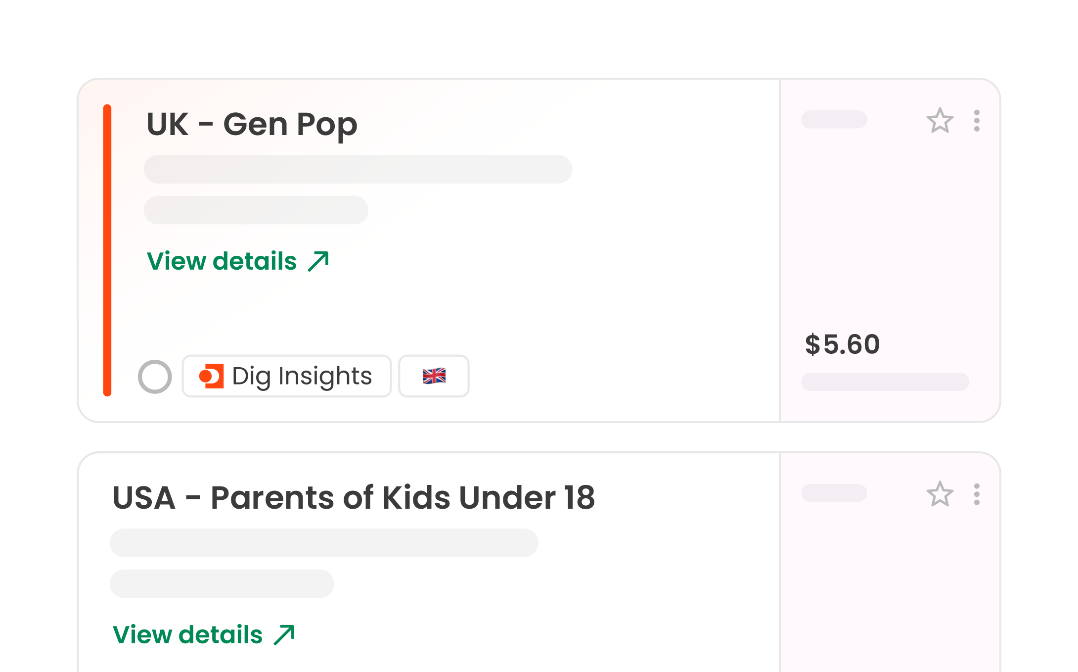 Audience templates