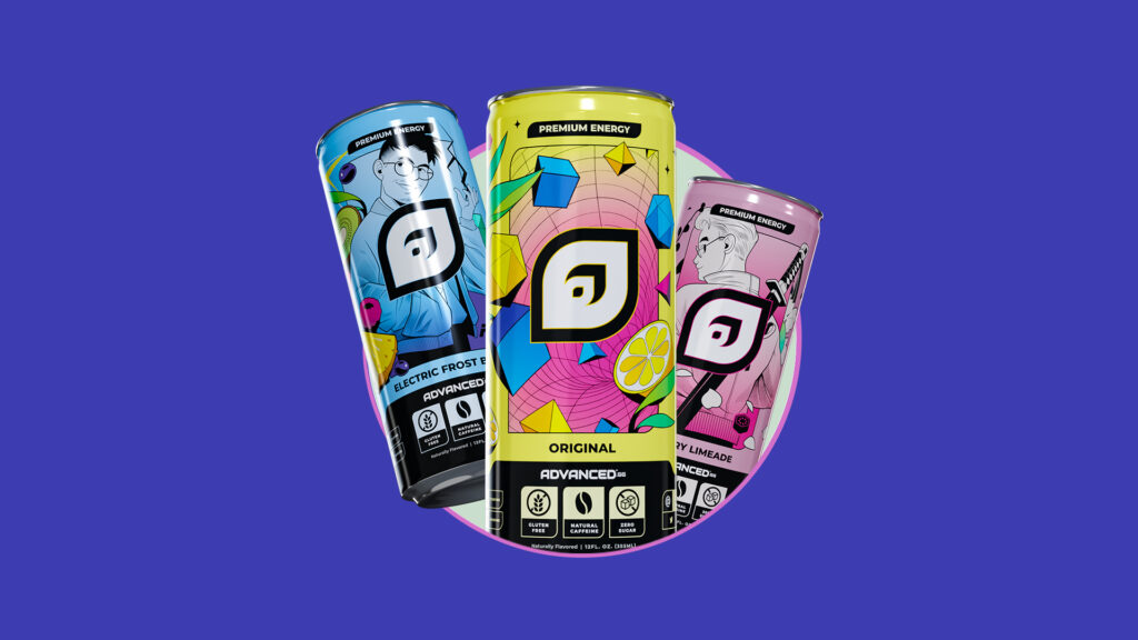 GG energy drink cans