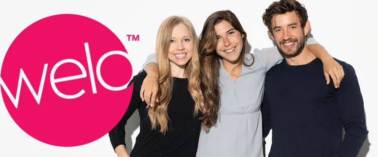 welo-lead-image.png Welo's founders - 2 white women and 1 white male standing in front of the welo logo