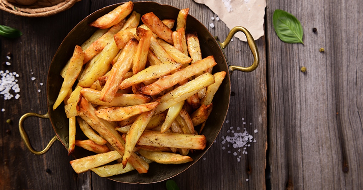 Fries on a table